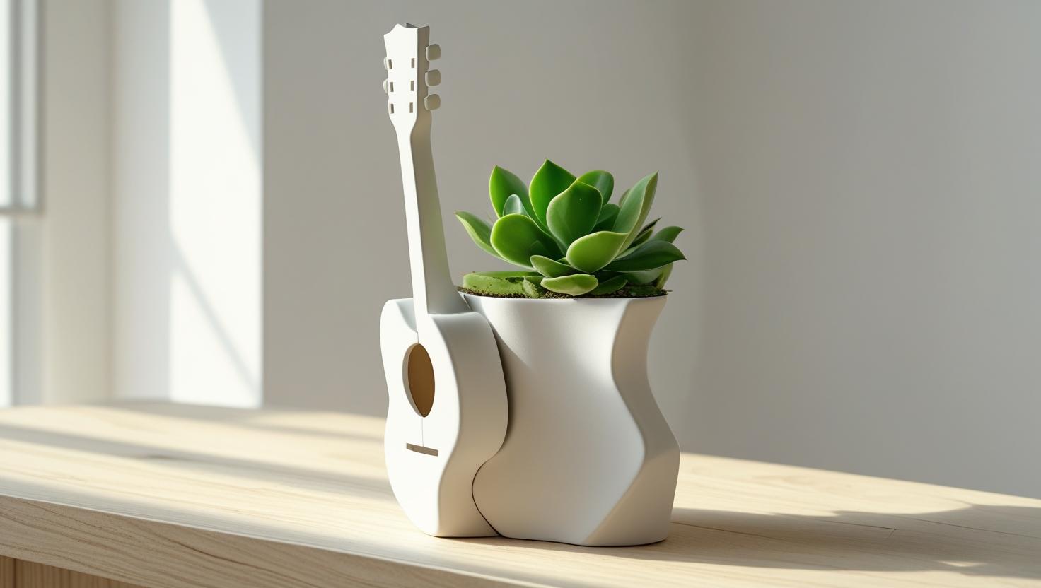 Minimalist Guitar Planter